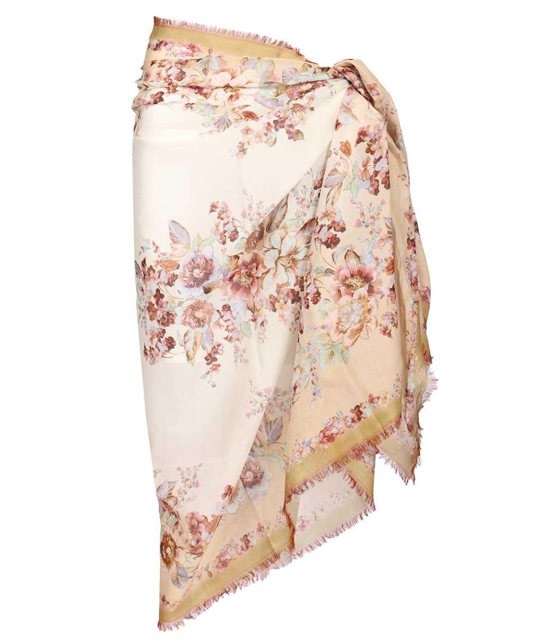 ZIMMERMANN Мульти хлопковая юбка миди, фото 1