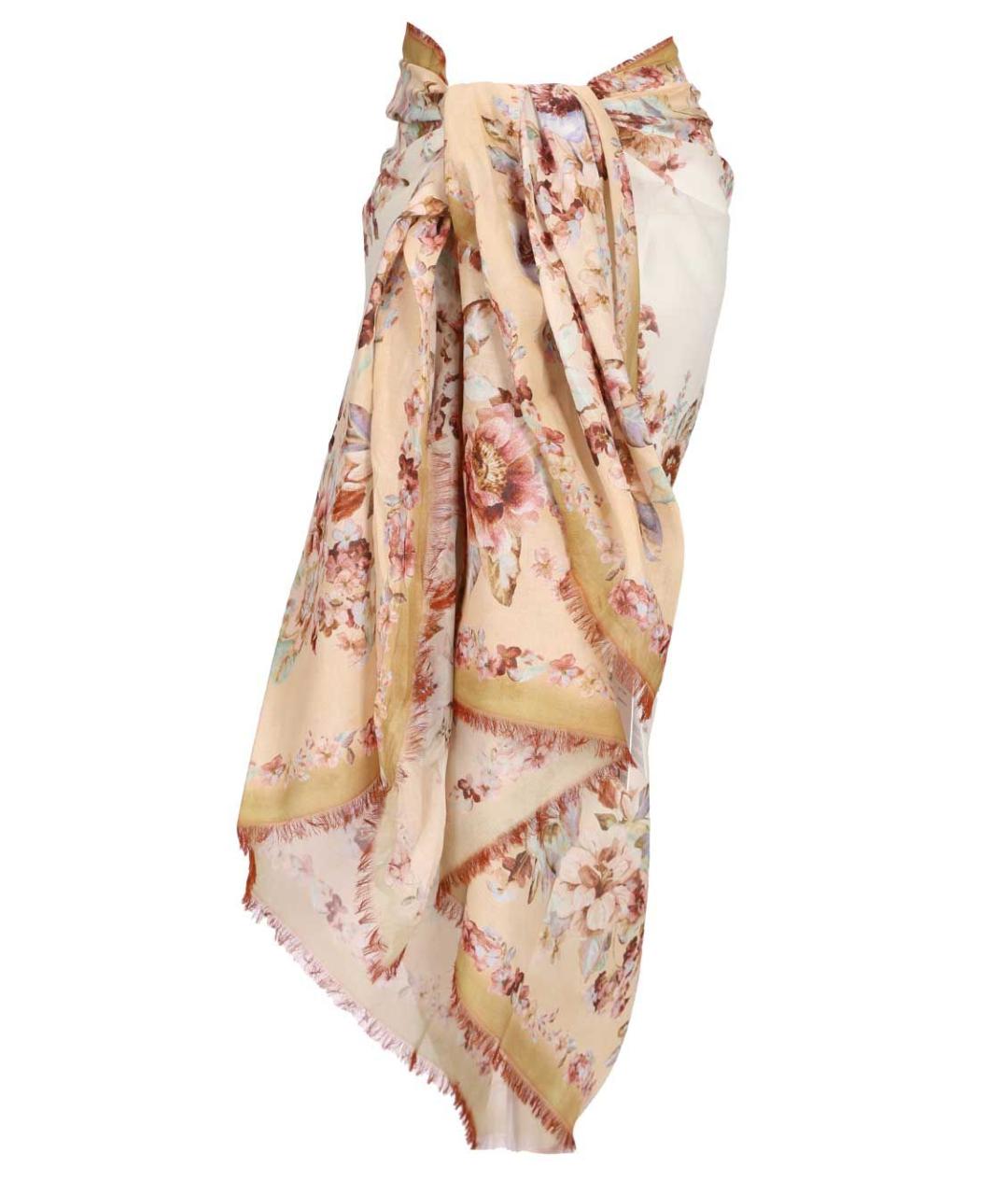 ZIMMERMANN Мульти хлопковая юбка миди, фото 4