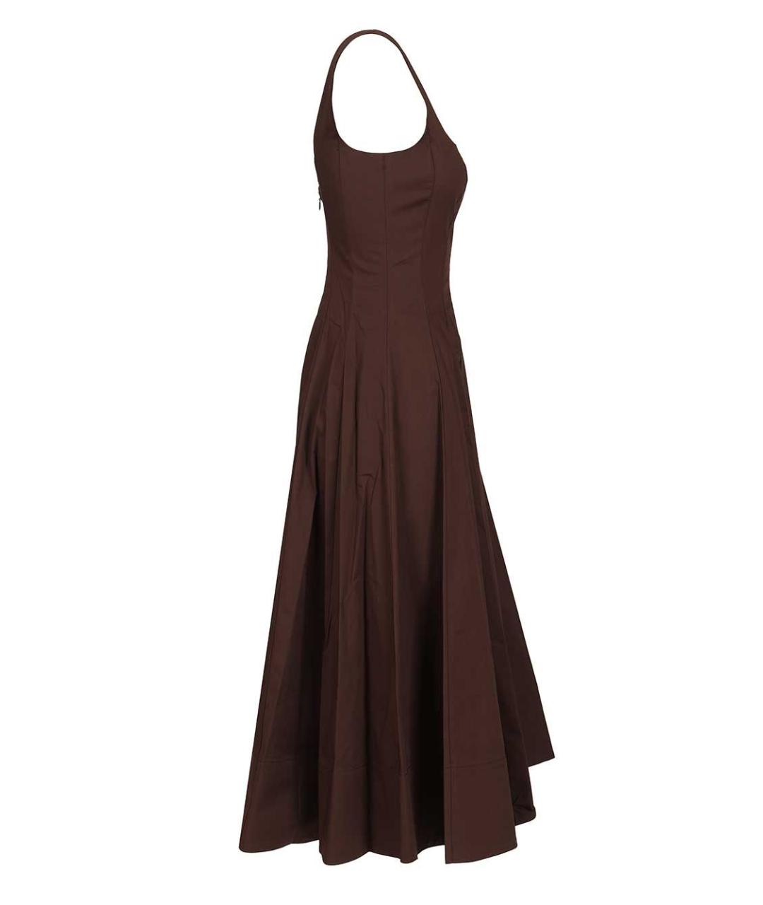 STAUD Коричневое хлопковое платье, фото 3