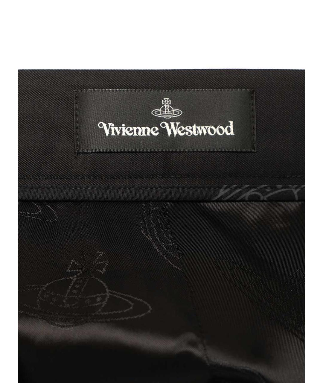 VIVIENNE WESTWOOD Черные шерстяные прямые брюки, фото 5