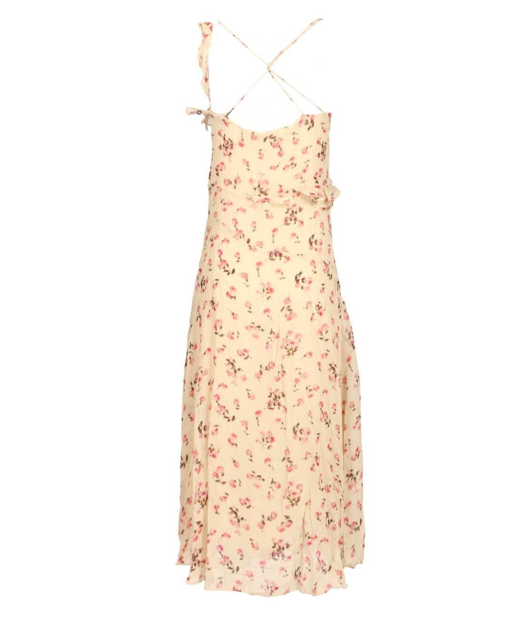 ISABEL MARANT ETOILE Бежевое вискозное повседневное платье, фото 2