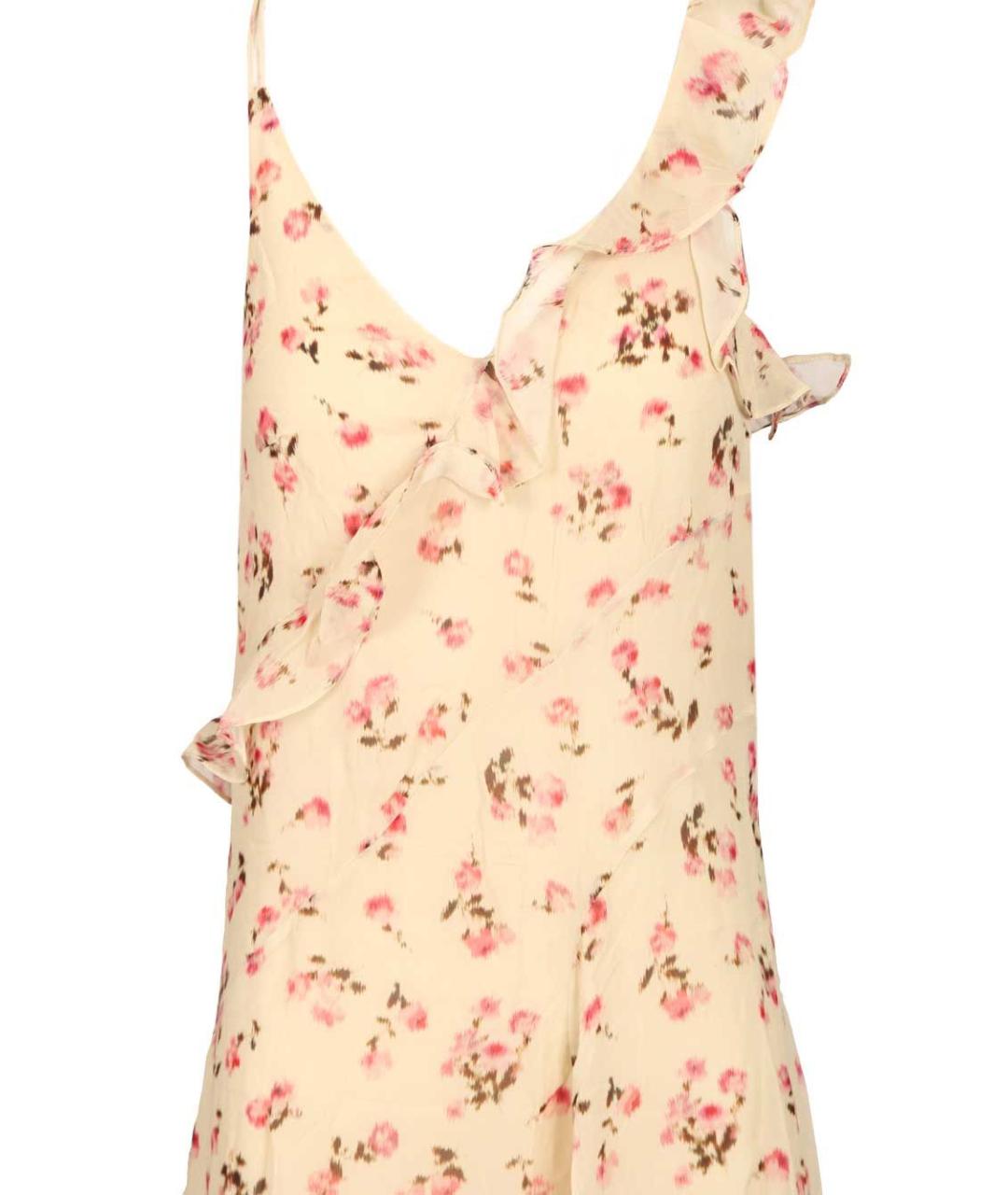 ISABEL MARANT ETOILE Бежевое вискозное повседневное платье, фото 4