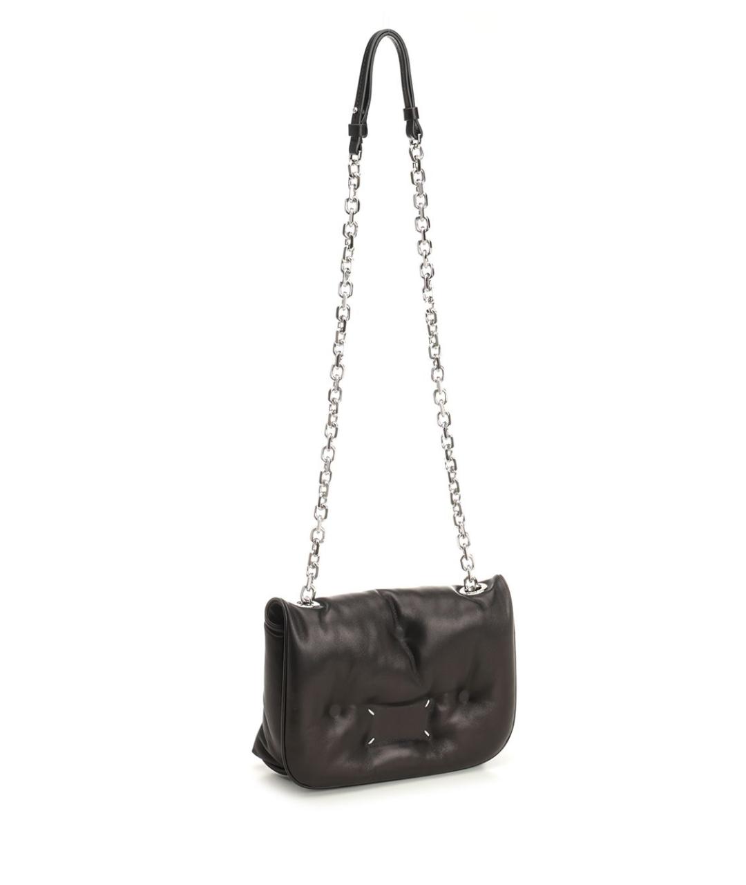 MAISON MARGIELA Черная кожаная сумка через плечо, фото 2