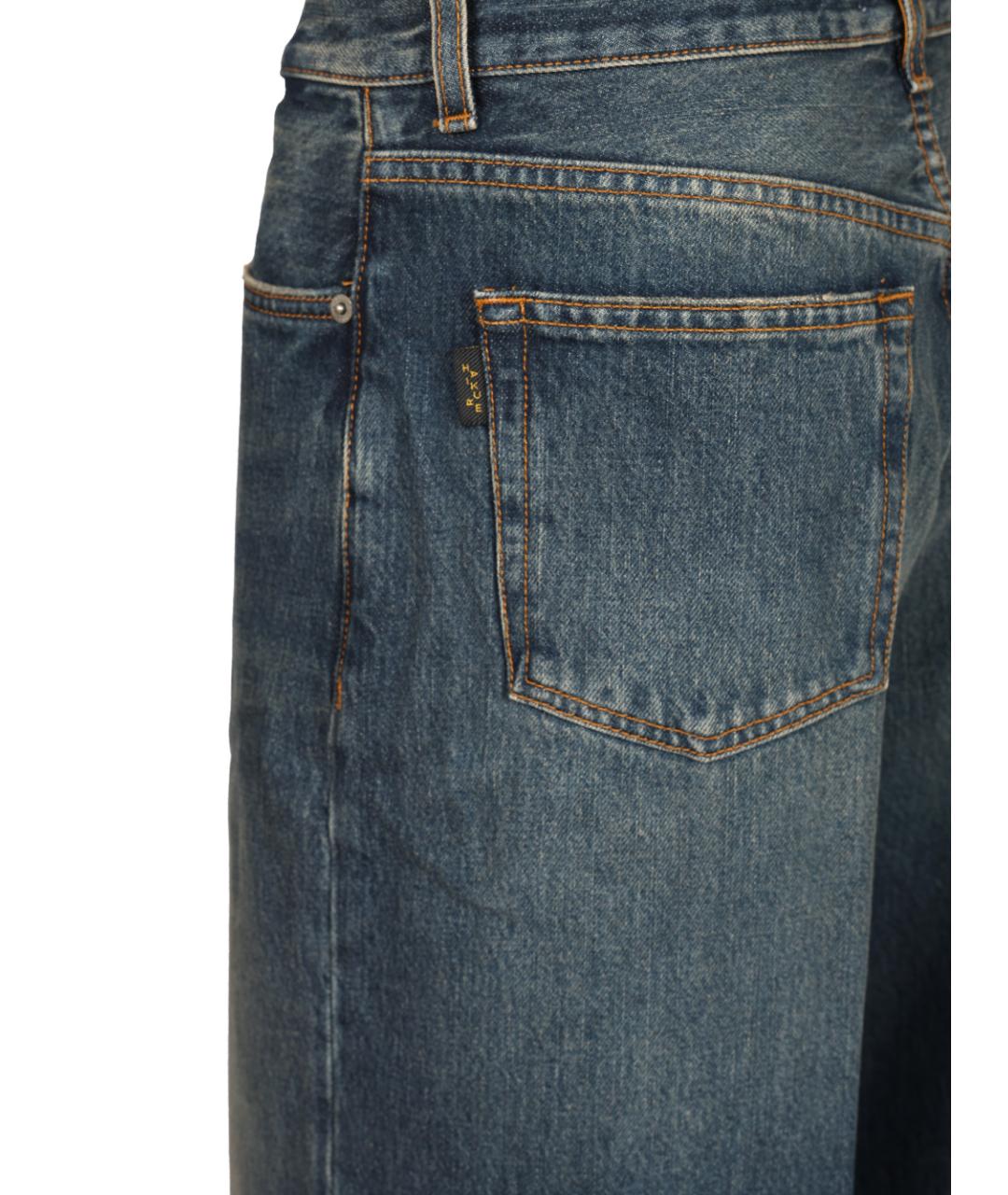 HAIKURE Синие хлопковые прямые джинсы, фото 4