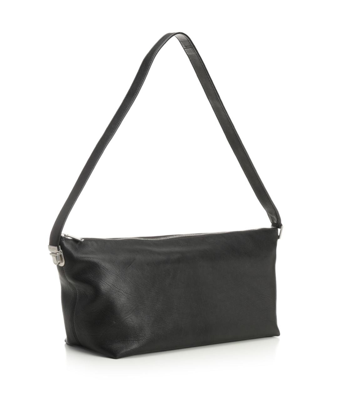 SAINT LAURENT Черная кожаная сумка на плечо, фото 2