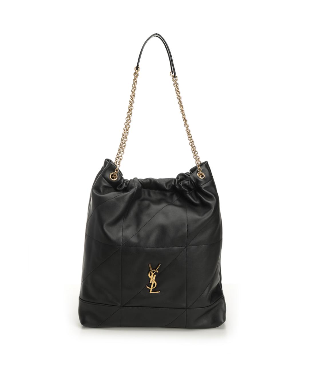 SAINT LAURENT Черная кожаная сумка через плечо, фото 1