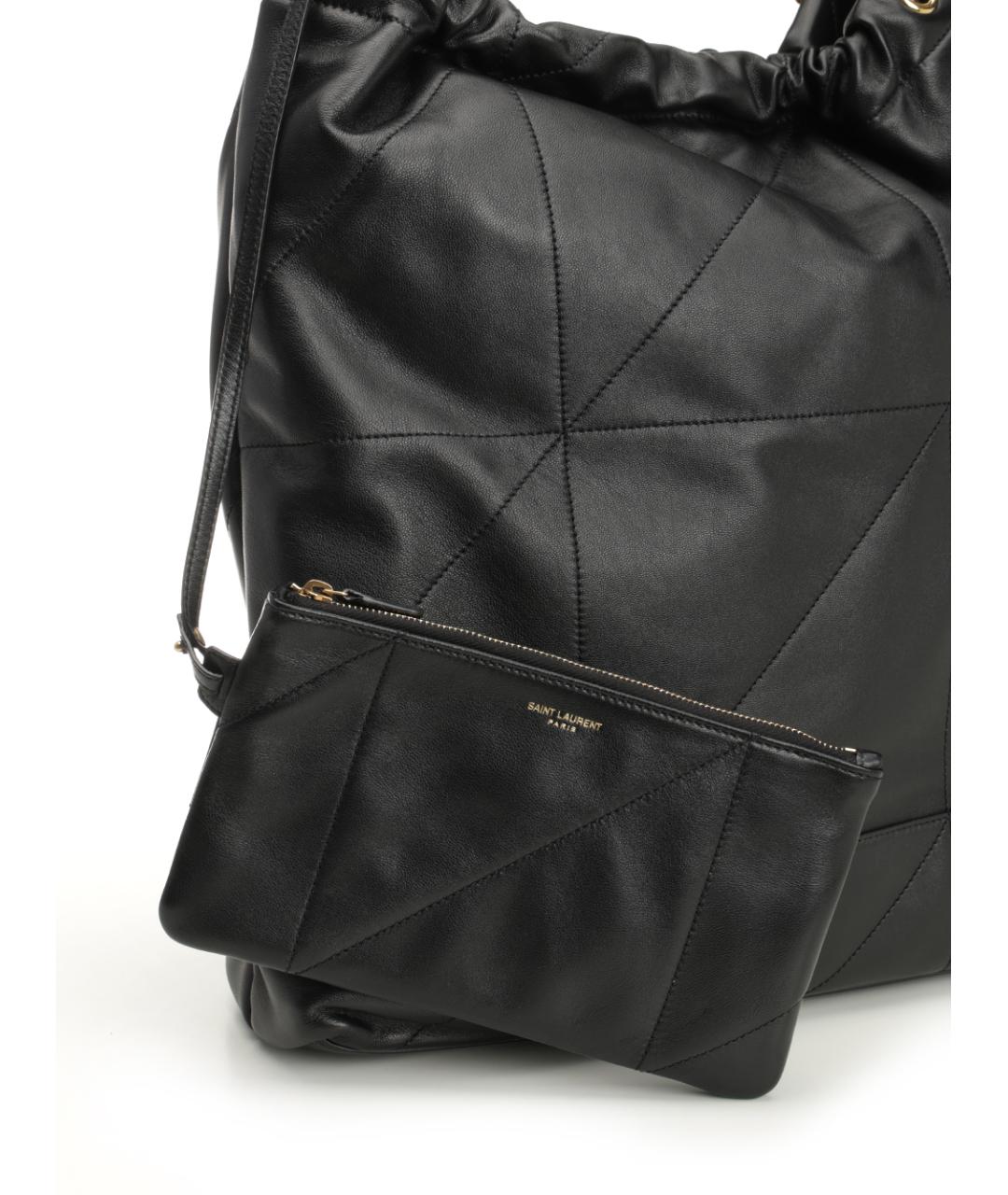 SAINT LAURENT Черная кожаная сумка через плечо, фото 5