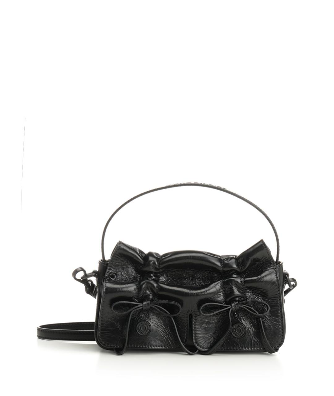 ACNE STUDIOS Черная кожаная сумка через плечо, фото 1