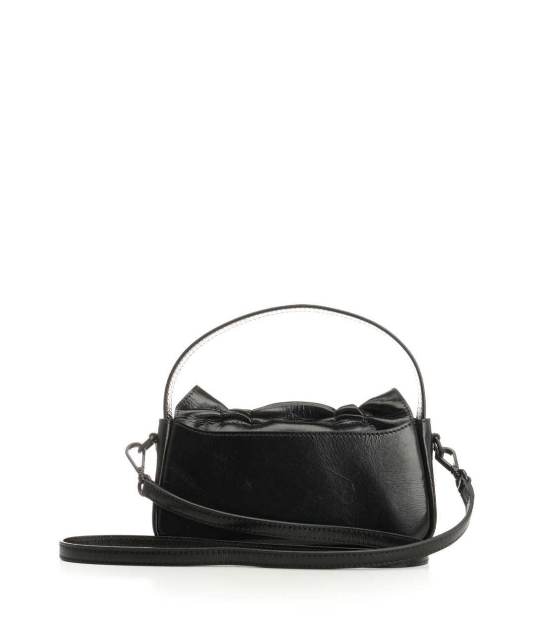 ACNE STUDIOS Черная кожаная сумка через плечо, фото 3