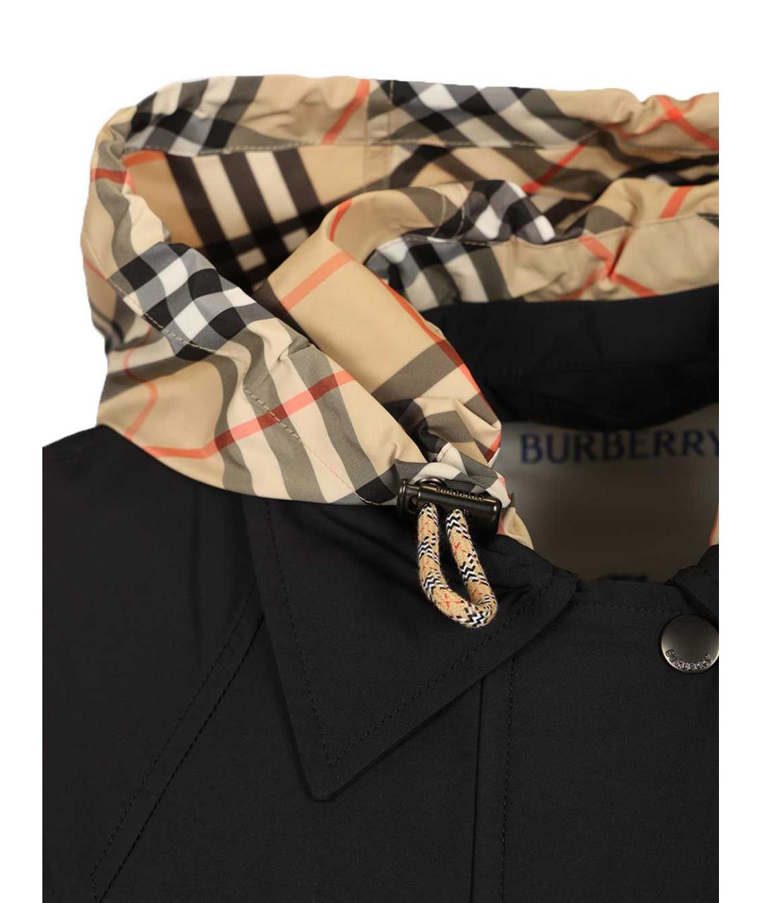 BURBERRY Черная полиамидовая парка, фото 5