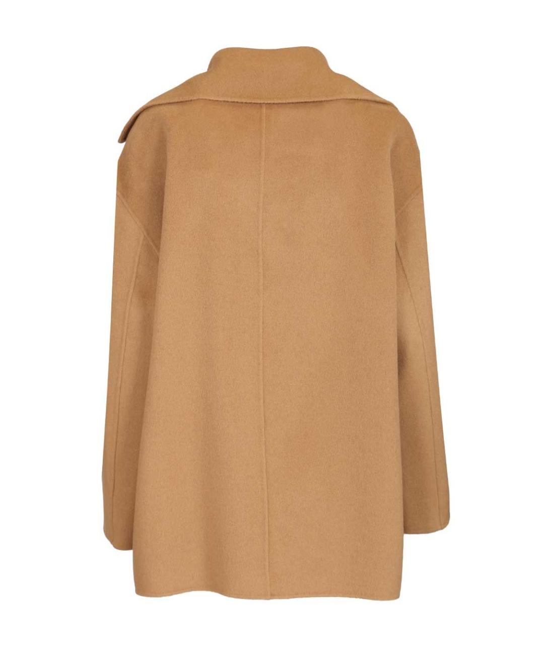 MAX MARA STUDIO Бежевое шерстяное пальто, фото 2