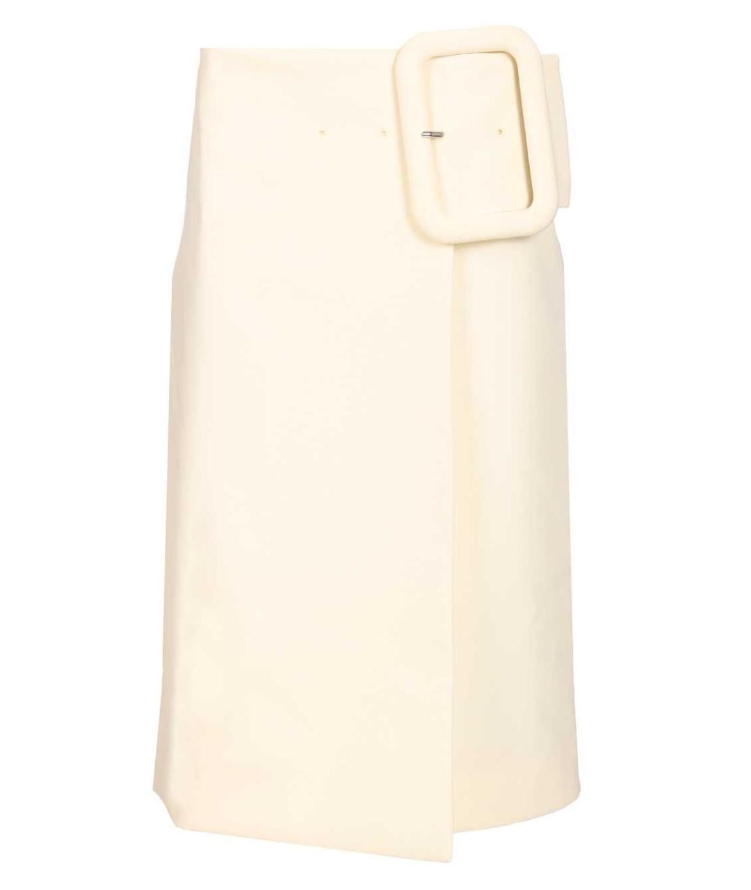 Ami Paris Белая полиэстеровая юбка миди, фото 1