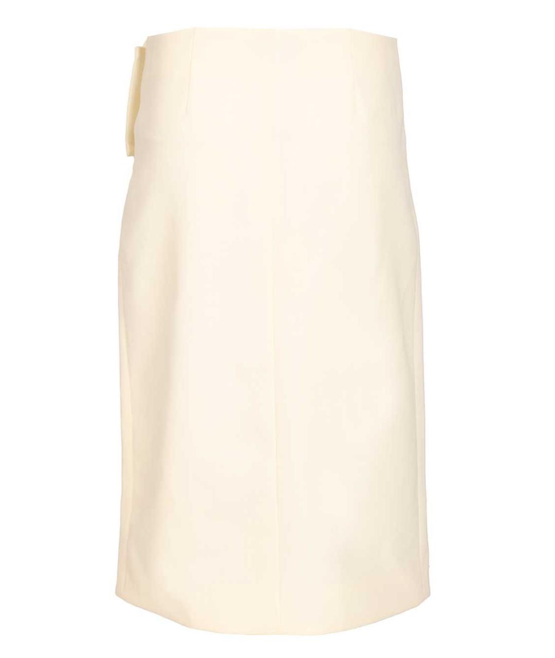 Ami Paris Белая полиэстеровая юбка миди, фото 2