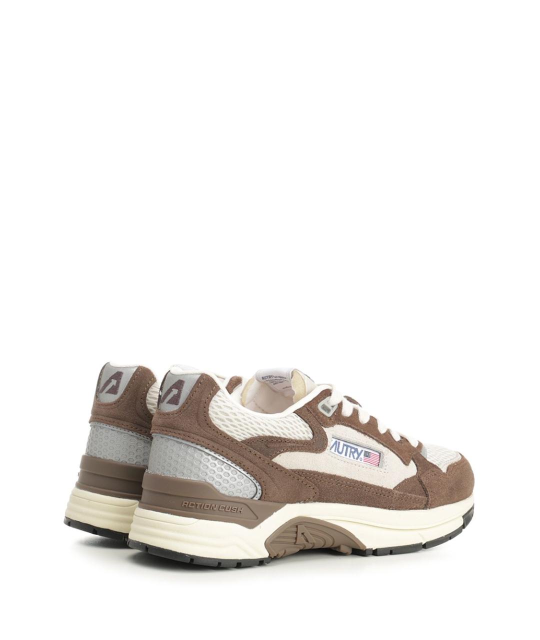 AUTRY Коричневые кожаные кроссовки, фото 3