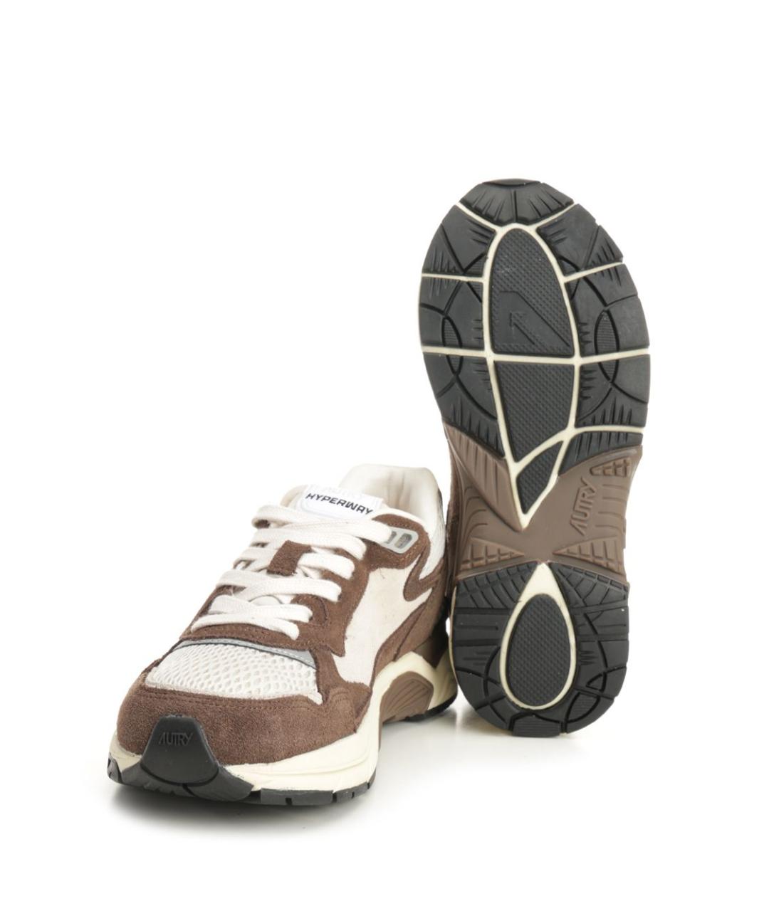 AUTRY Коричневые кожаные кроссовки, фото 5