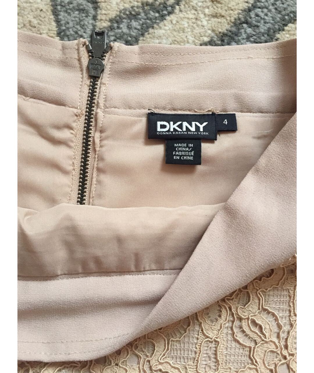 DKNY Бежевая юбка мини, фото 3