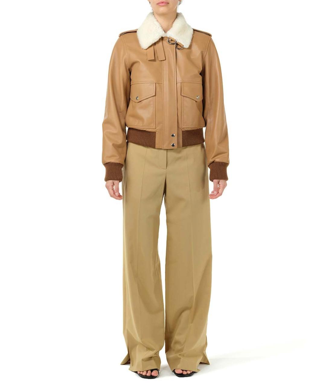 LOEWE Коричневая полиэстеровая куртка, фото 3