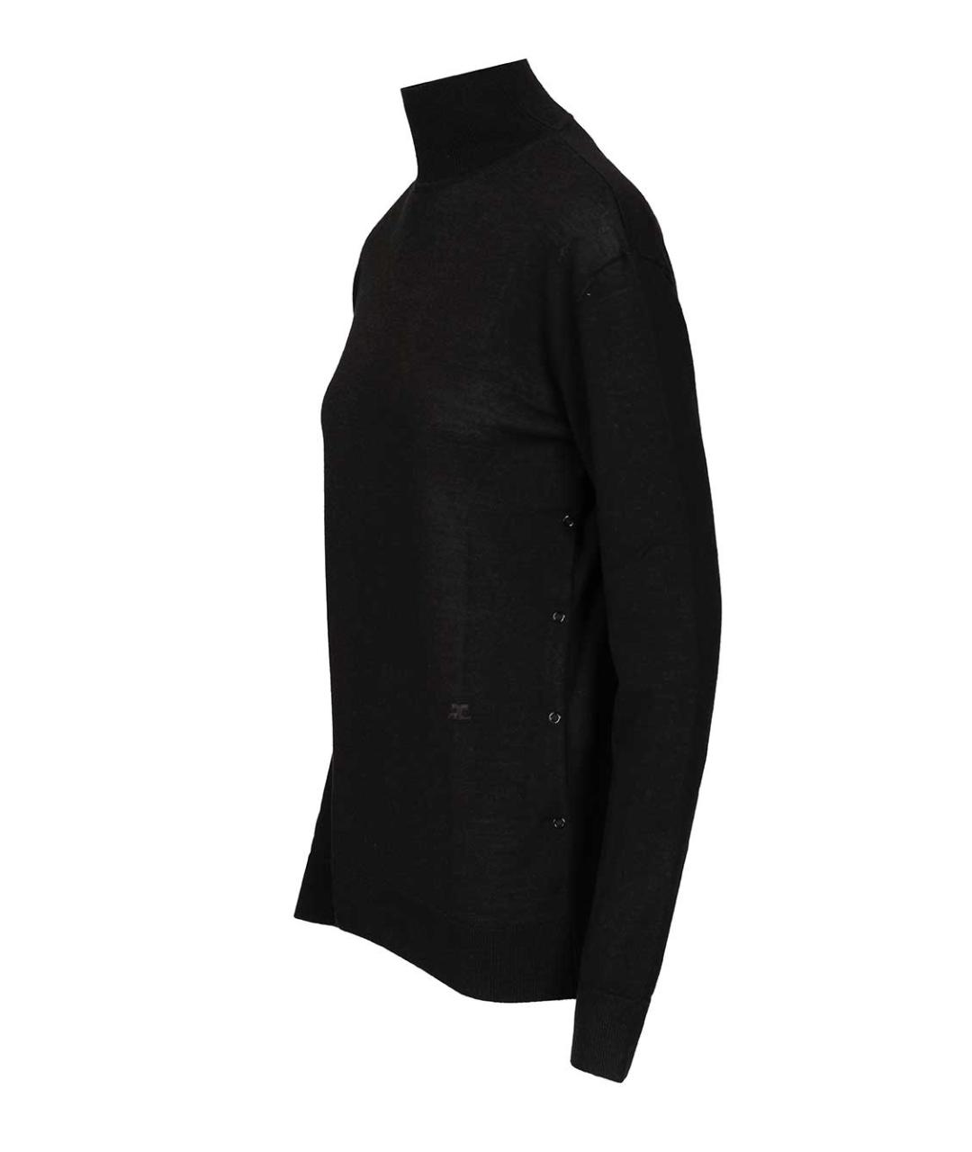 COURREGES Черная шерстяная водолазка, фото 3