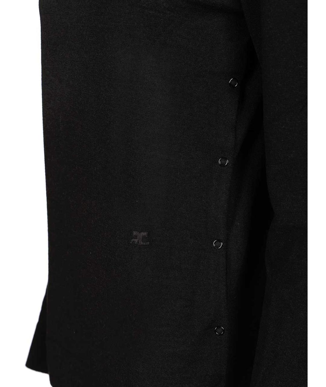 COURREGES Черная шерстяная водолазка, фото 4