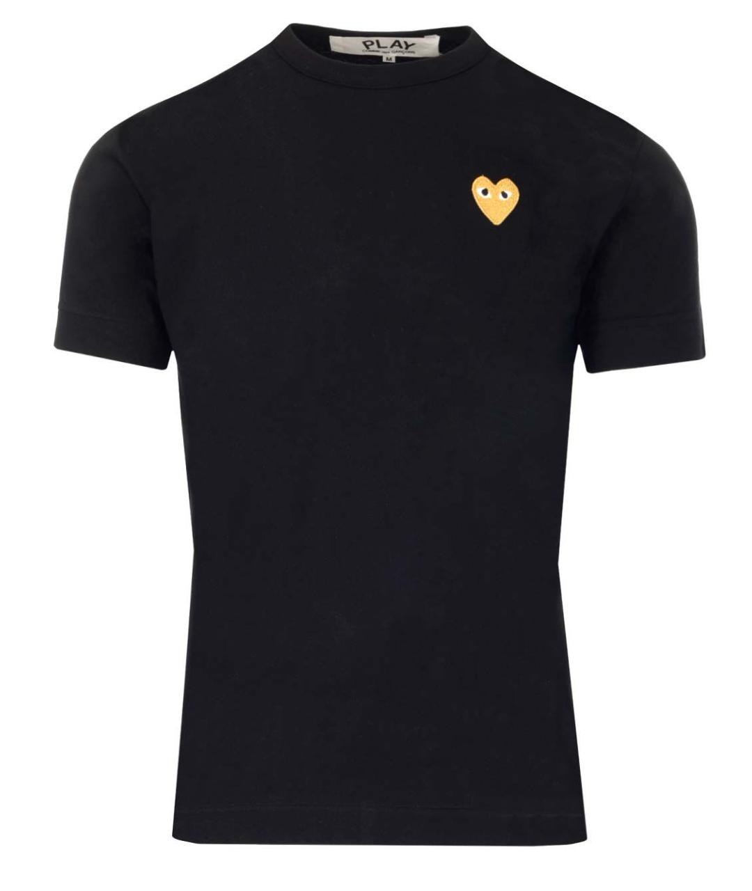 COMME DES GARÇONS PLAY Черная хлопковая футболка, фото 1