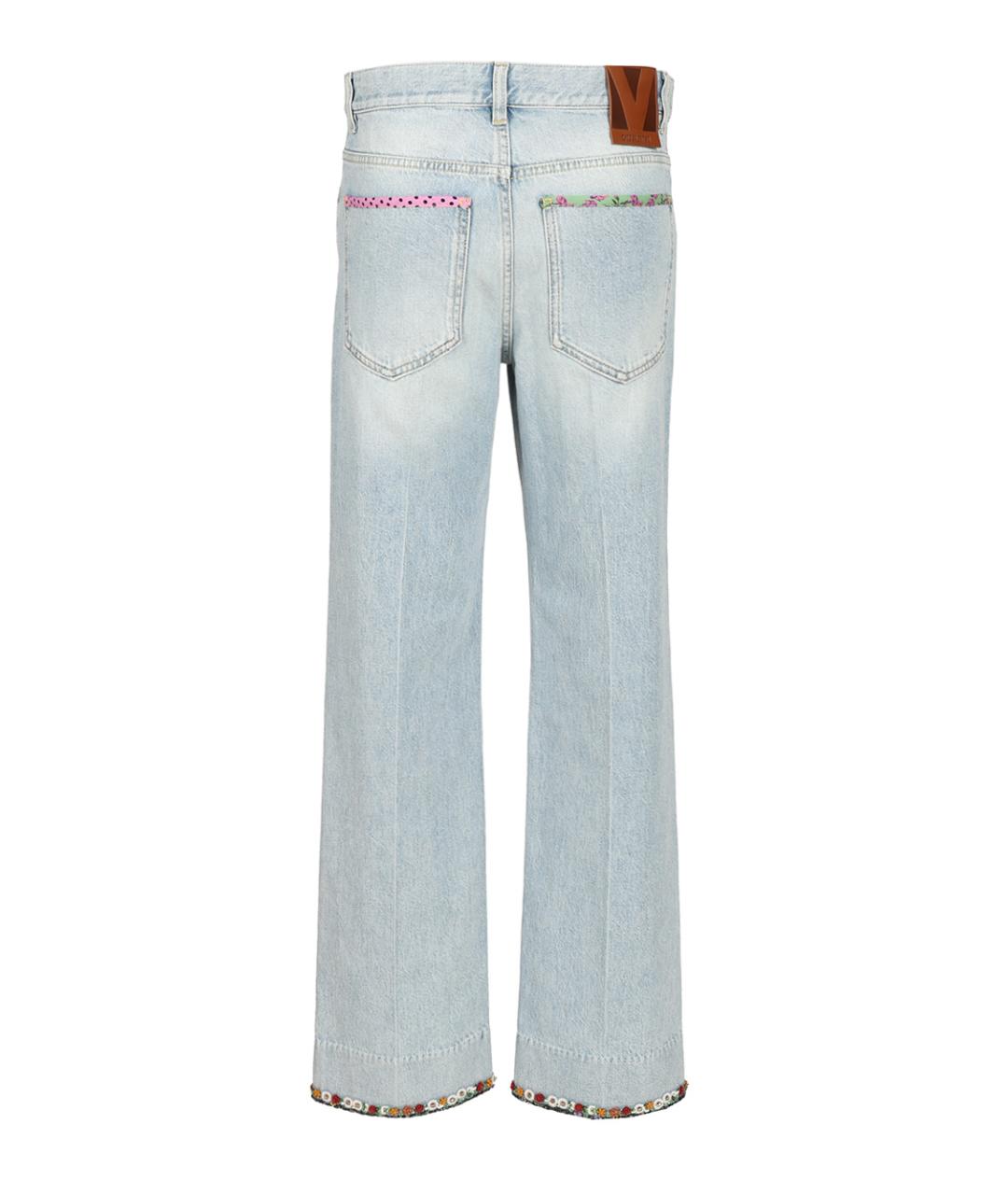 VALENTINO Голубые прямые джинсы, фото 2