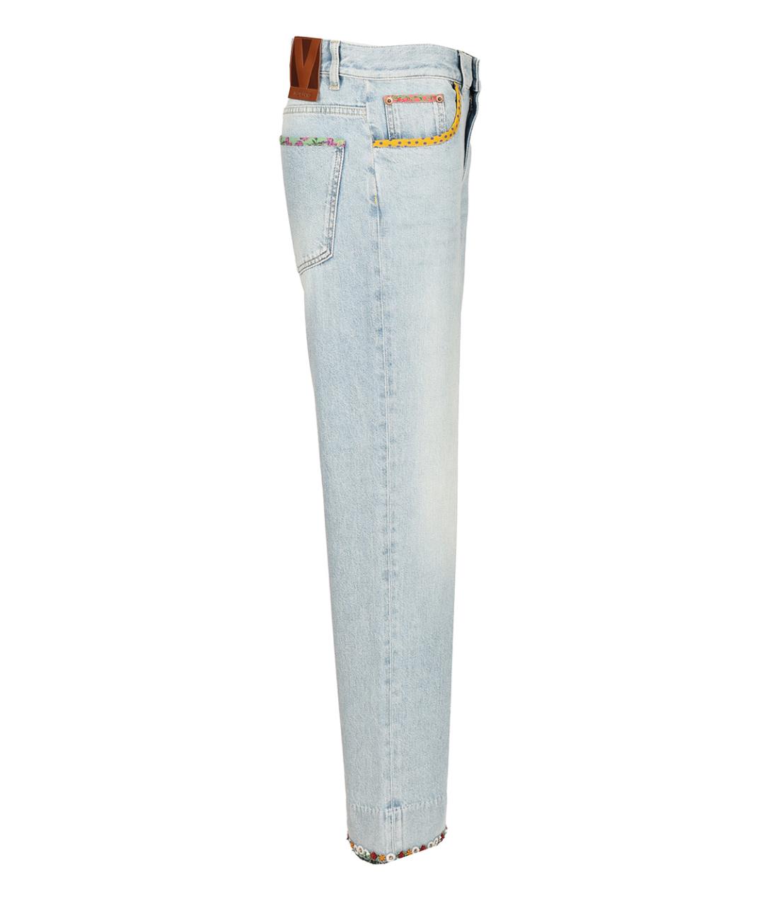 VALENTINO Голубые прямые джинсы, фото 3