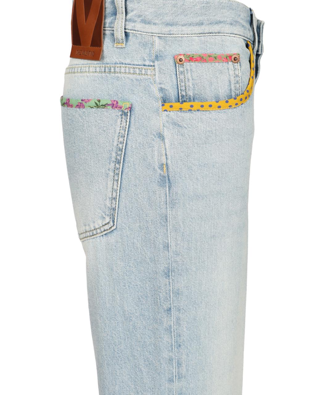 VALENTINO Голубые прямые джинсы, фото 4