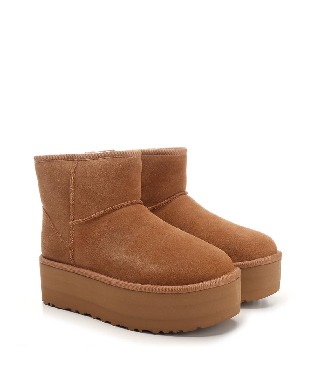 UGG AUSTRALIA Коричневые кожаные ботинки, фото 2