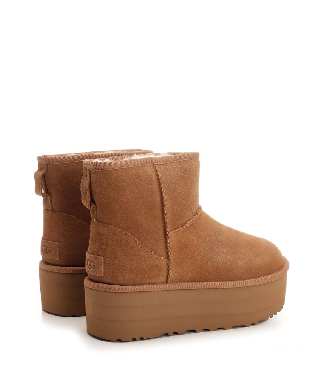 UGG AUSTRALIA Коричневые кожаные ботинки, фото 3