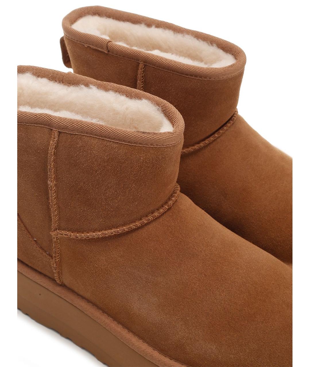 UGG AUSTRALIA Коричневые кожаные ботинки, фото 5