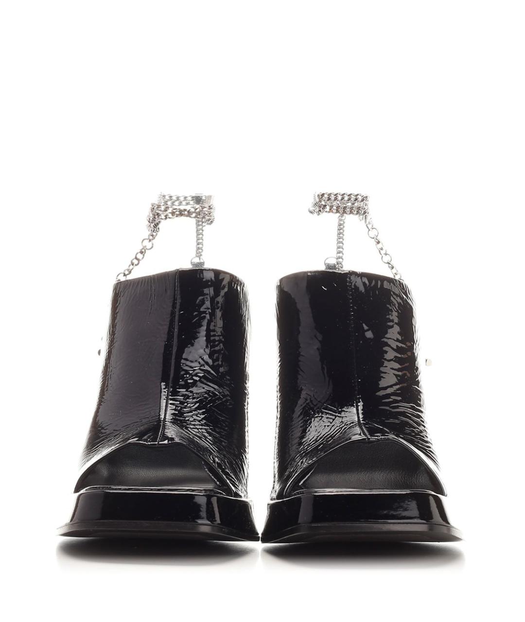 ALEXANDER MCQUEEN Черные босоножки из лакированной кожи, фото 5