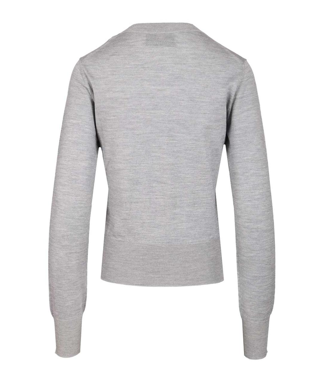 Ami Paris Серый шерстяной джемпер / свитер, фото 2