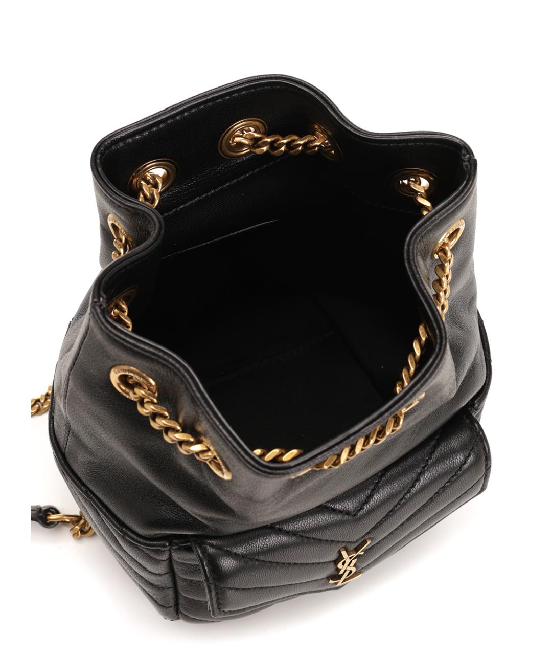 SAINT LAURENT Черная кожаная сумка тоут, фото 4