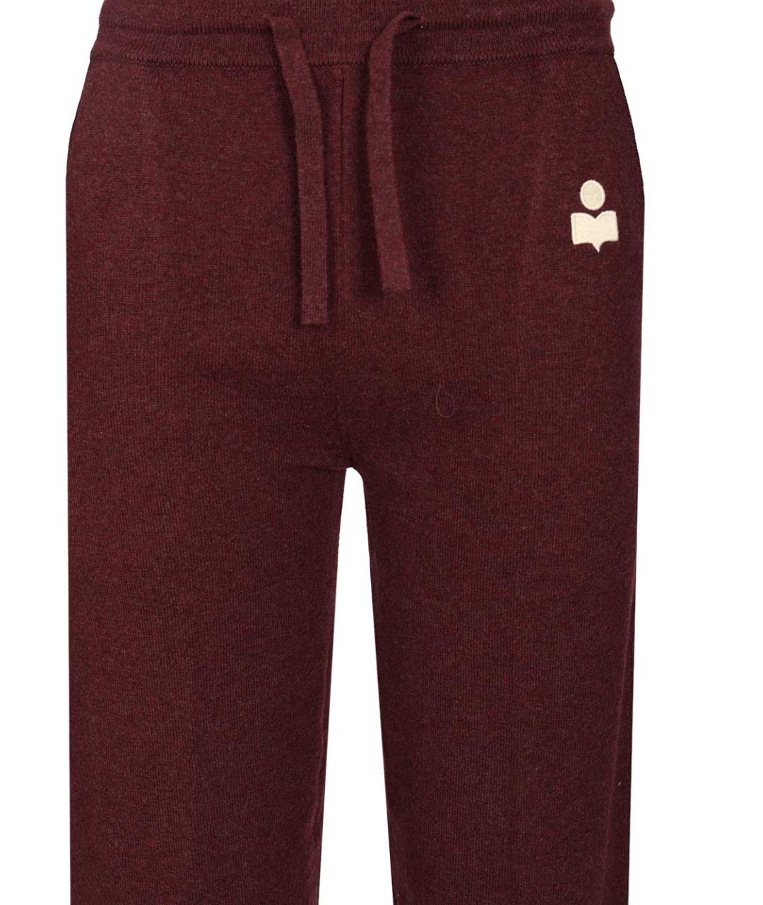 ISABEL MARANT ETOILE Бордовые хлопковые спортивные брюки и шорты, фото 4