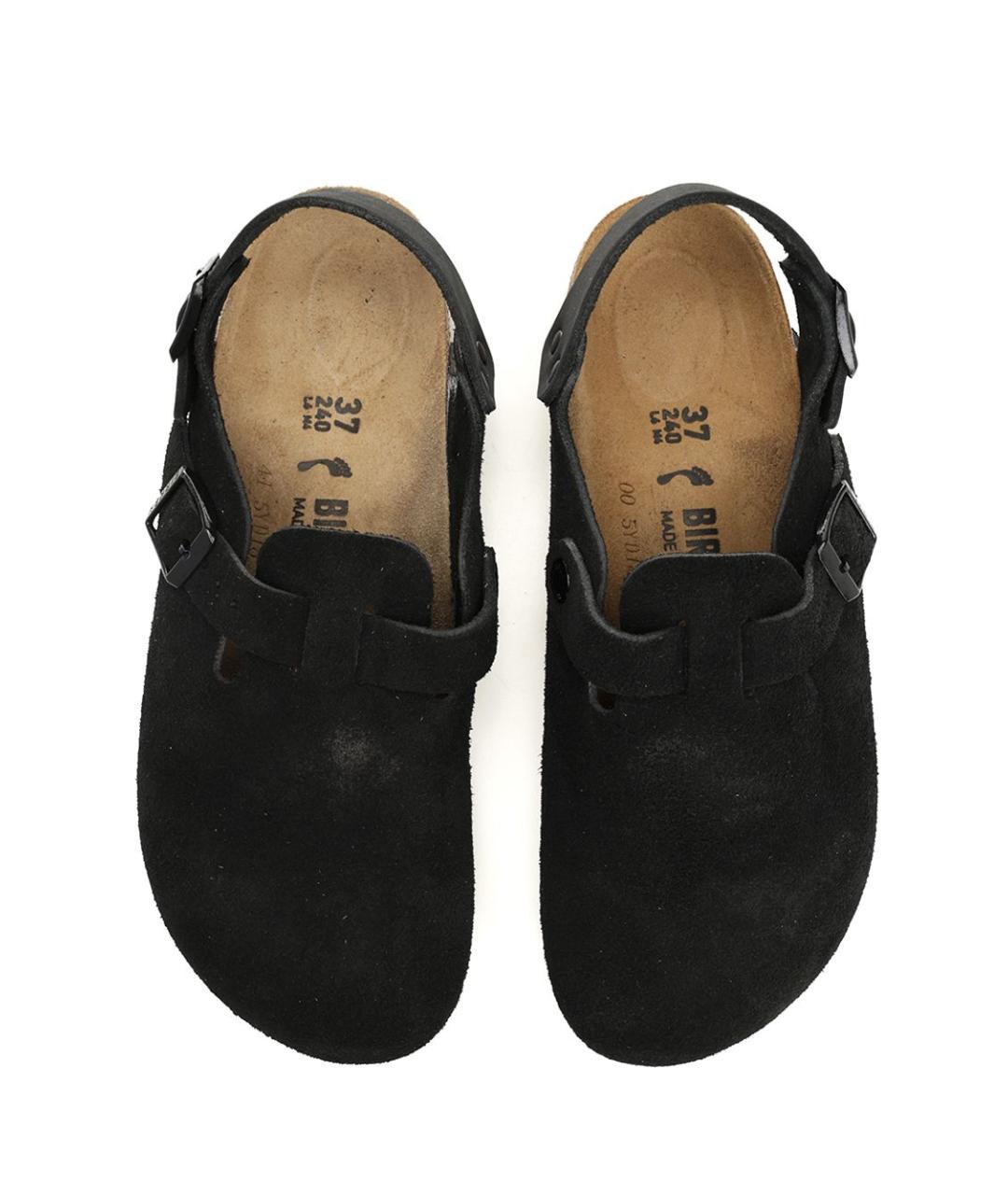 BIRKENSTOCK Черные нубуковые сандалии, фото 5