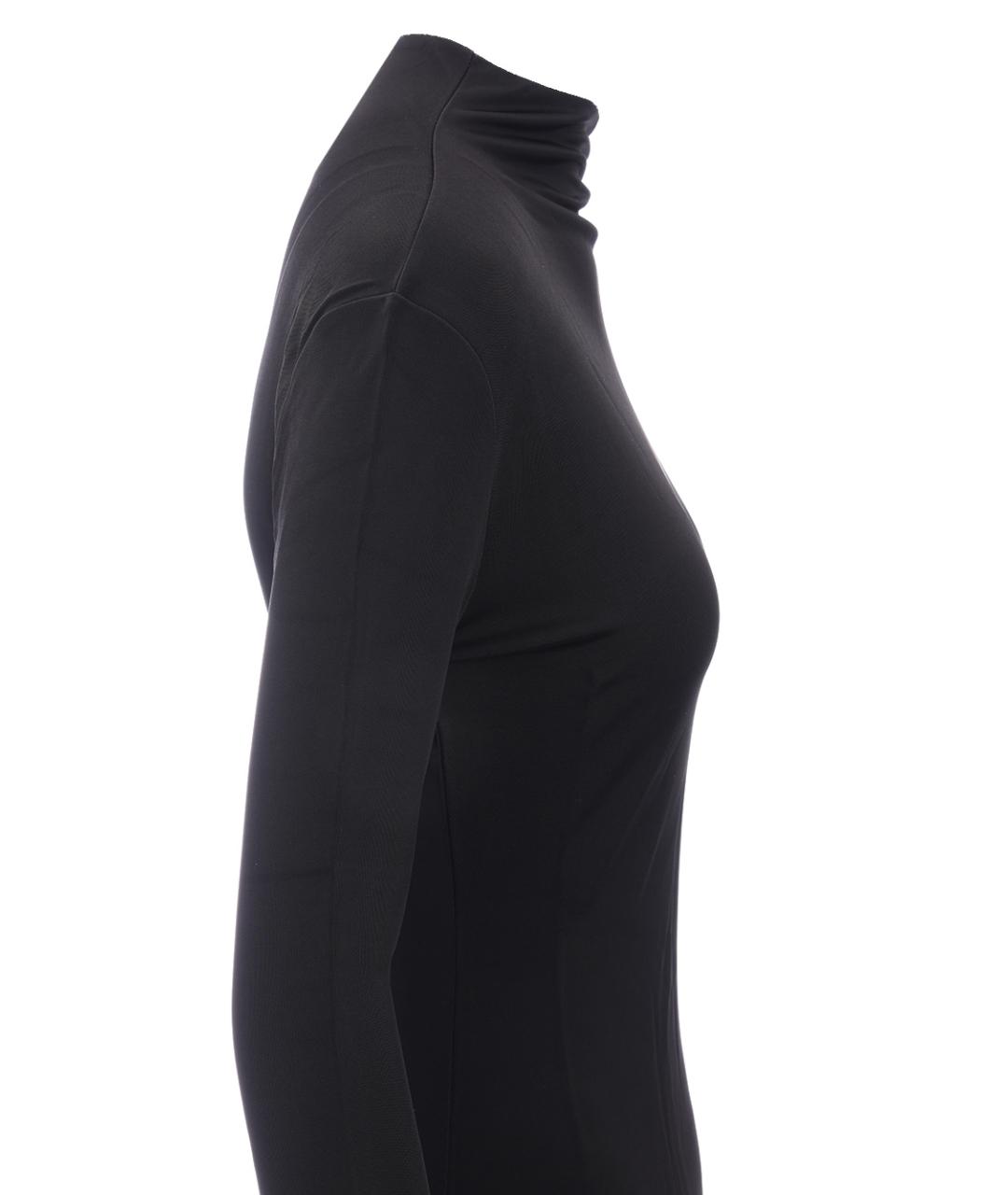 KHAITE Черное вискозное повседневное платье, фото 4