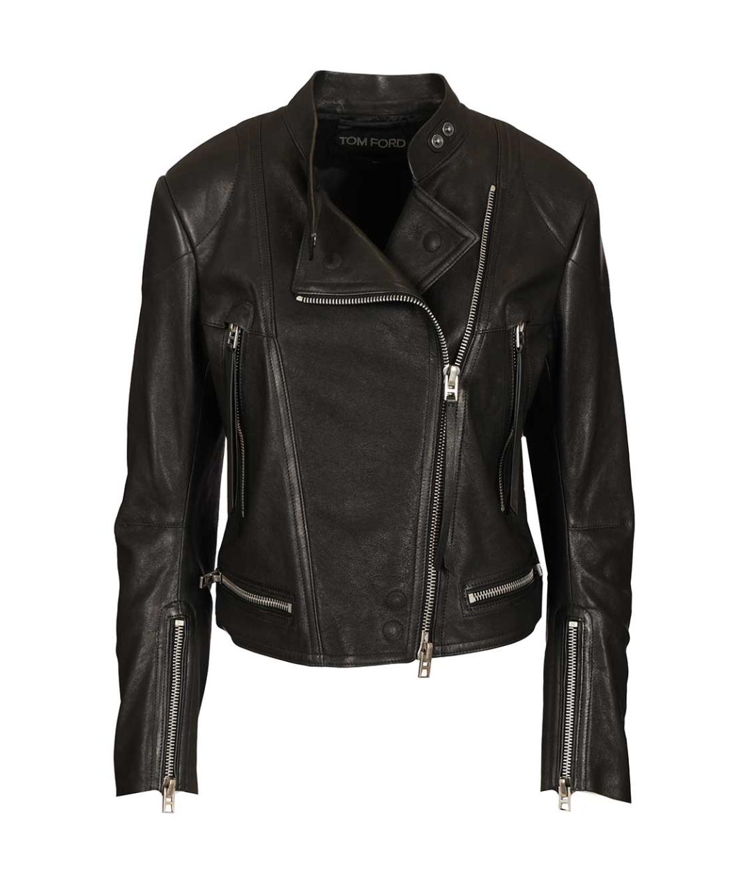 TOM FORD Черная кожаная куртка, фото 1