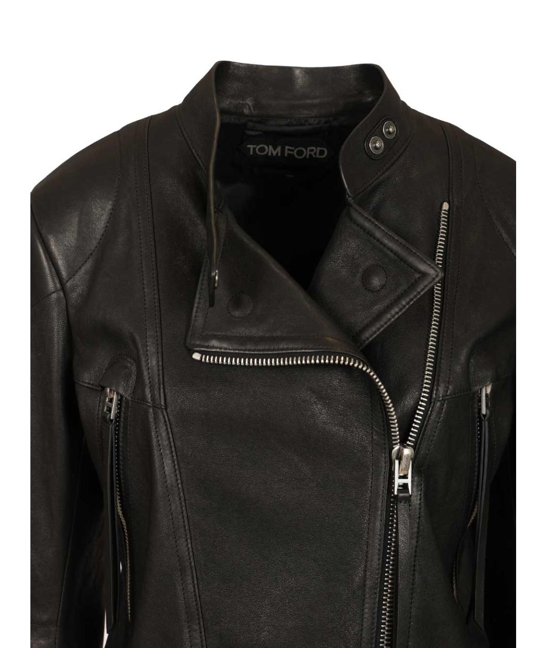 TOM FORD Черная кожаная куртка, фото 5