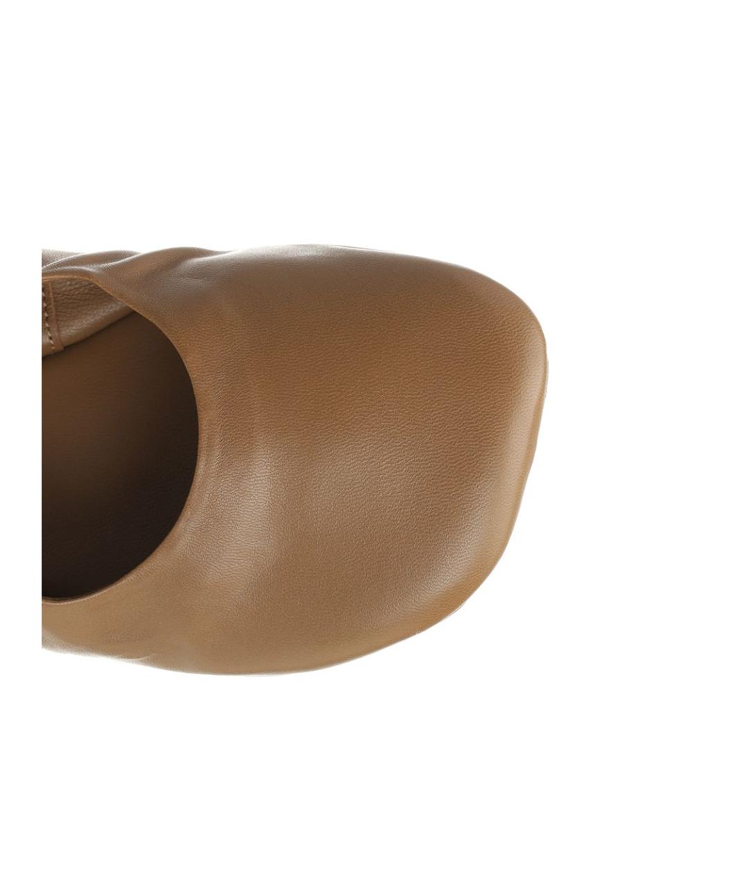 LOEWE Бежевые кожаные балетки, фото 4