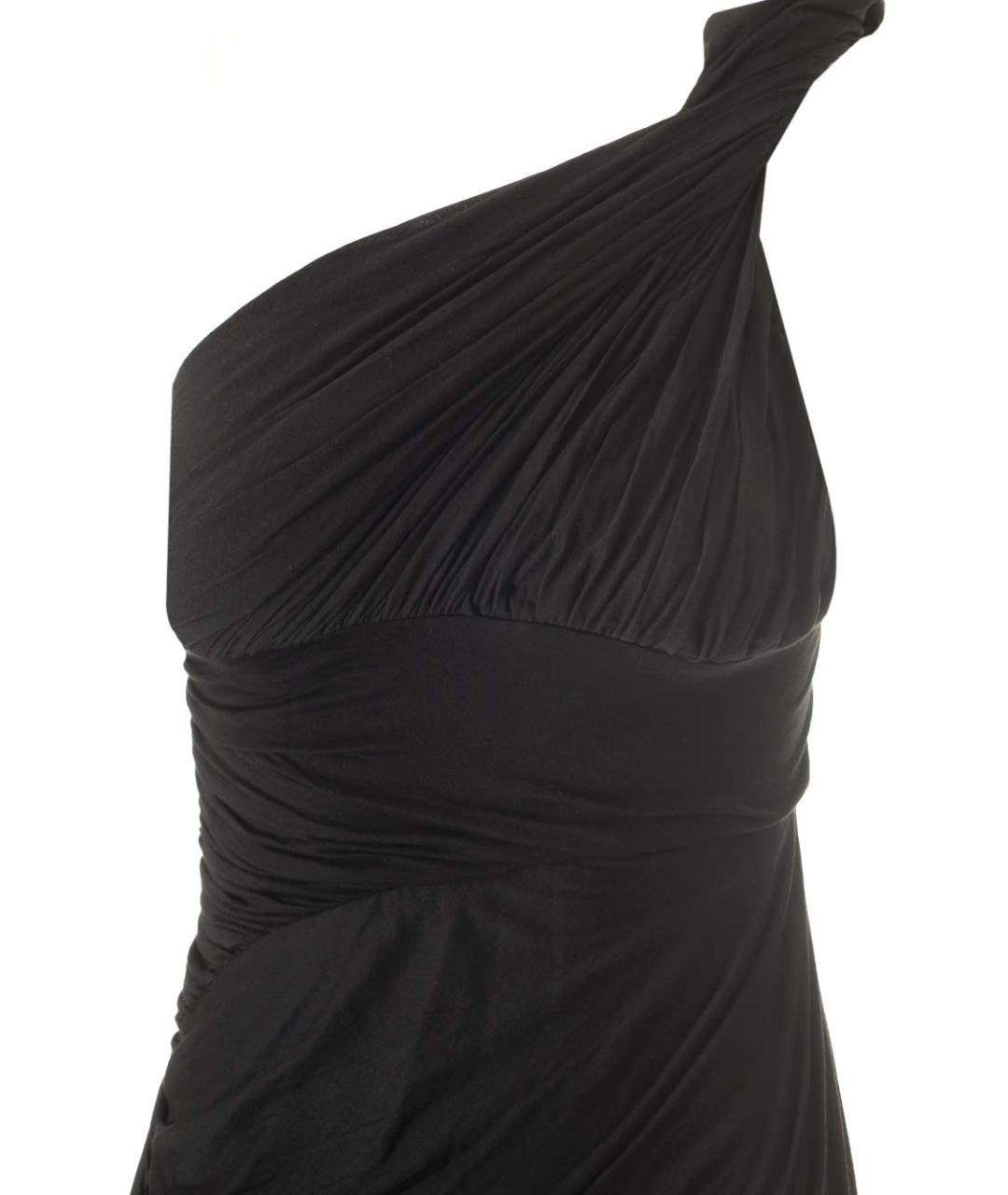 RICK OWENS Черное хлопковое коктейльное платье, фото 4