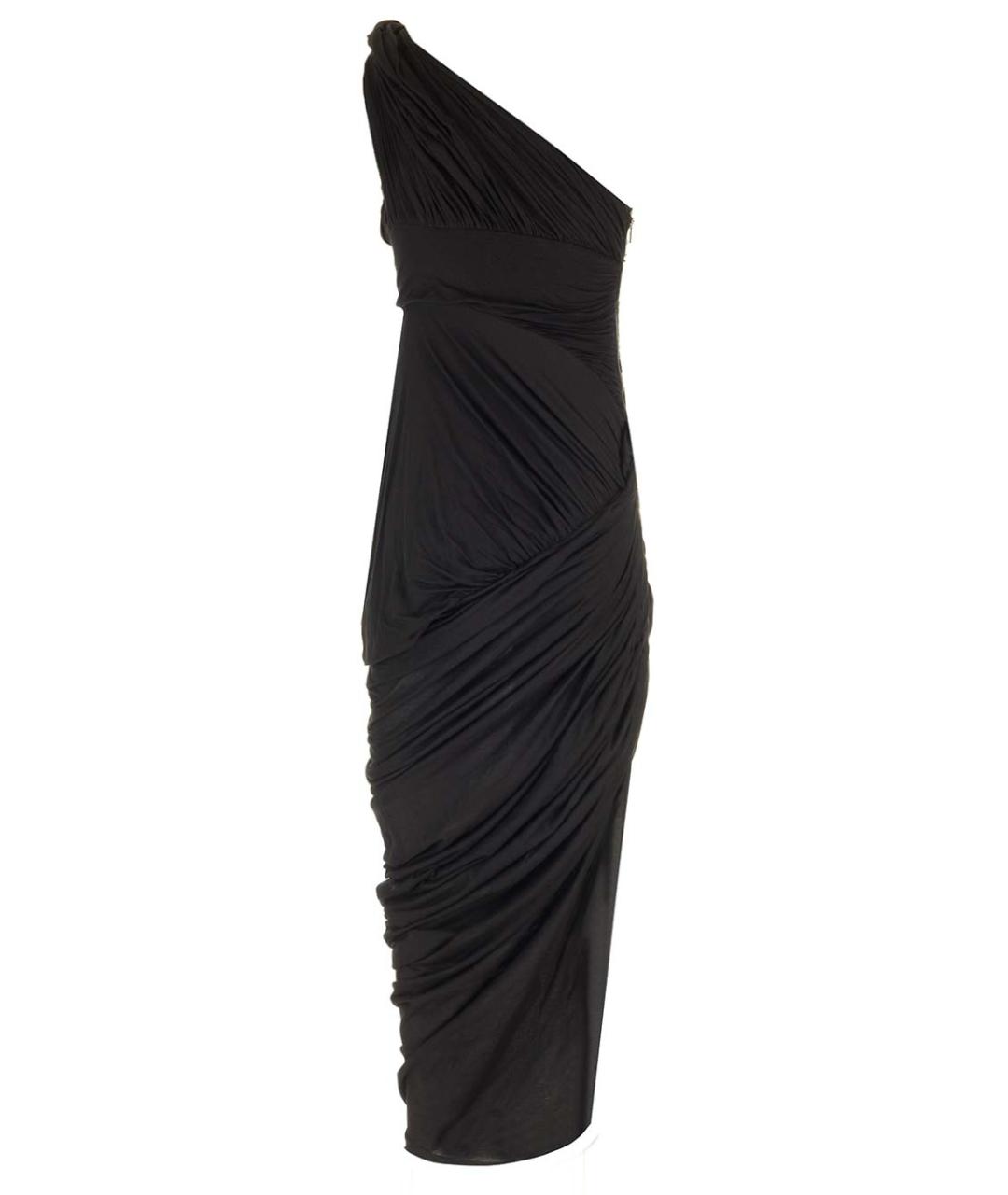 RICK OWENS Черное хлопковое коктейльное платье, фото 2