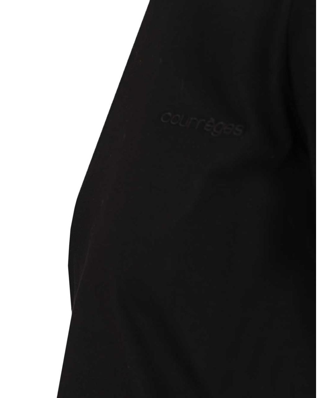 COURREGES Черная хлопковая футболка, фото 3