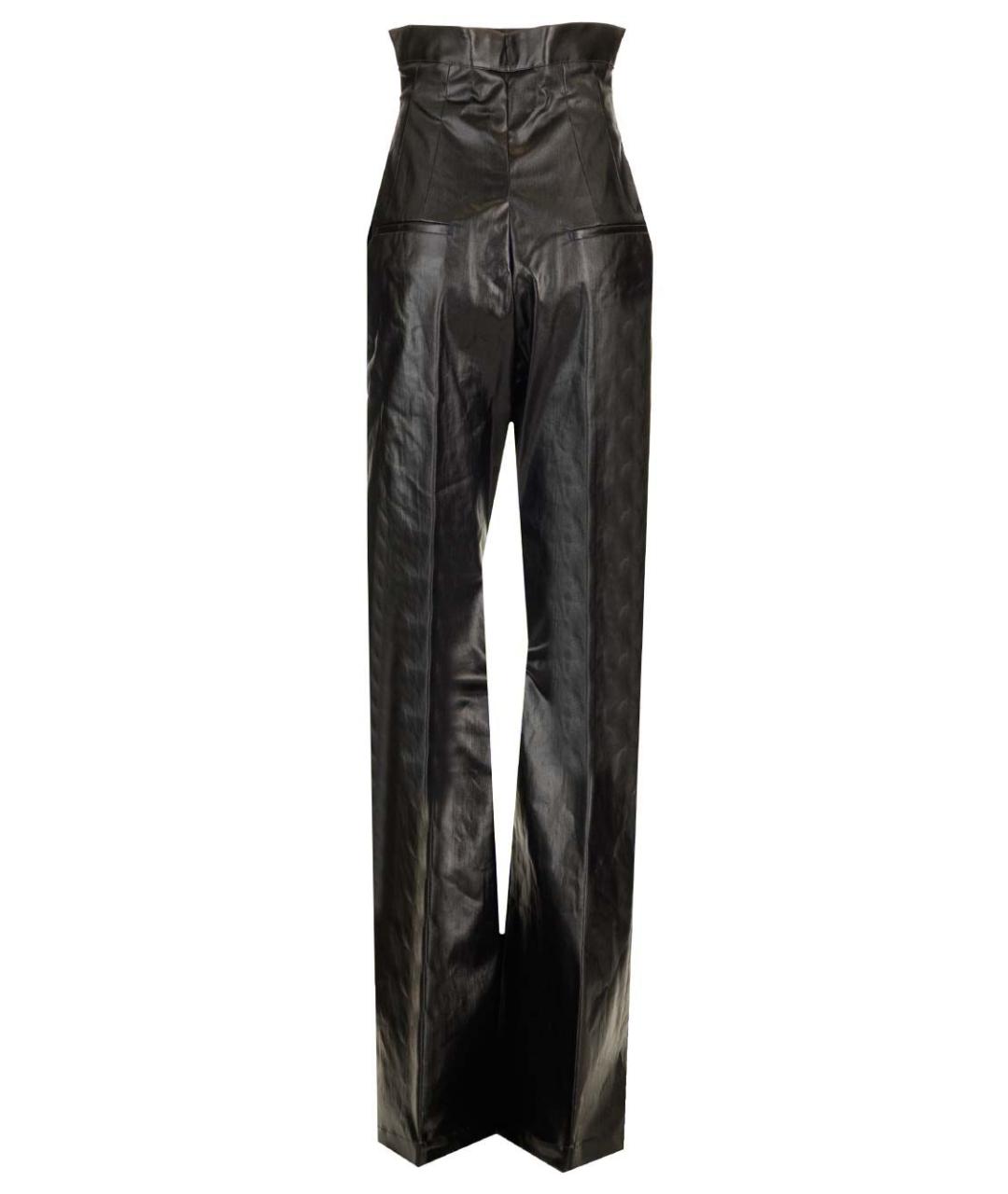 RICK OWENS Черные хлопковые прямые брюки, фото 2