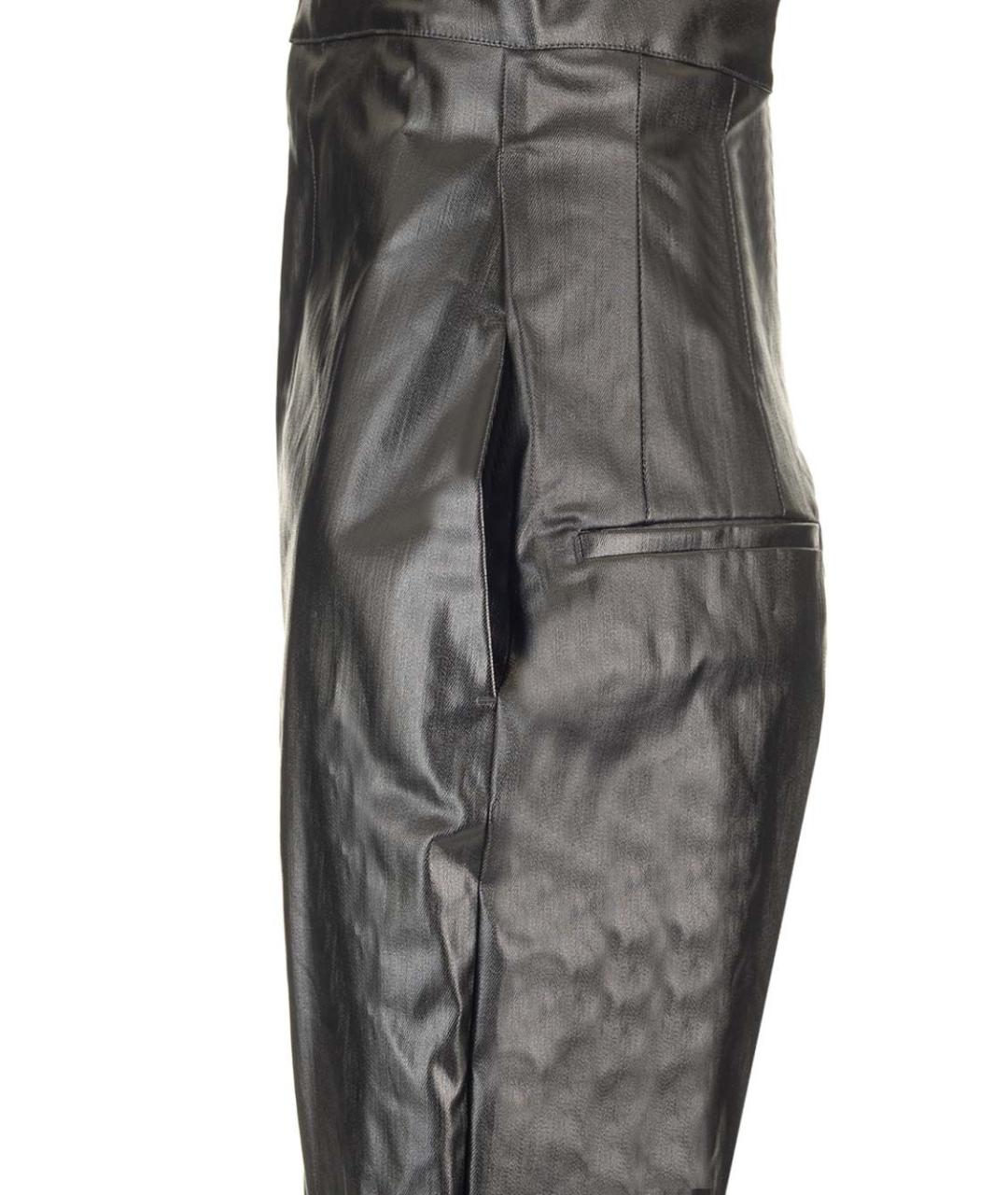 RICK OWENS Черные хлопковые прямые брюки, фото 5