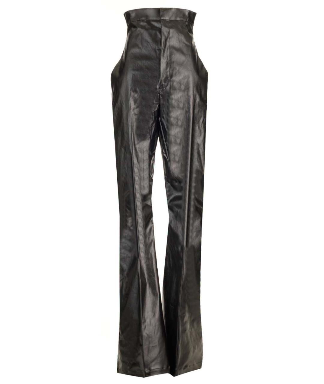 RICK OWENS Черные хлопковые прямые брюки, фото 1