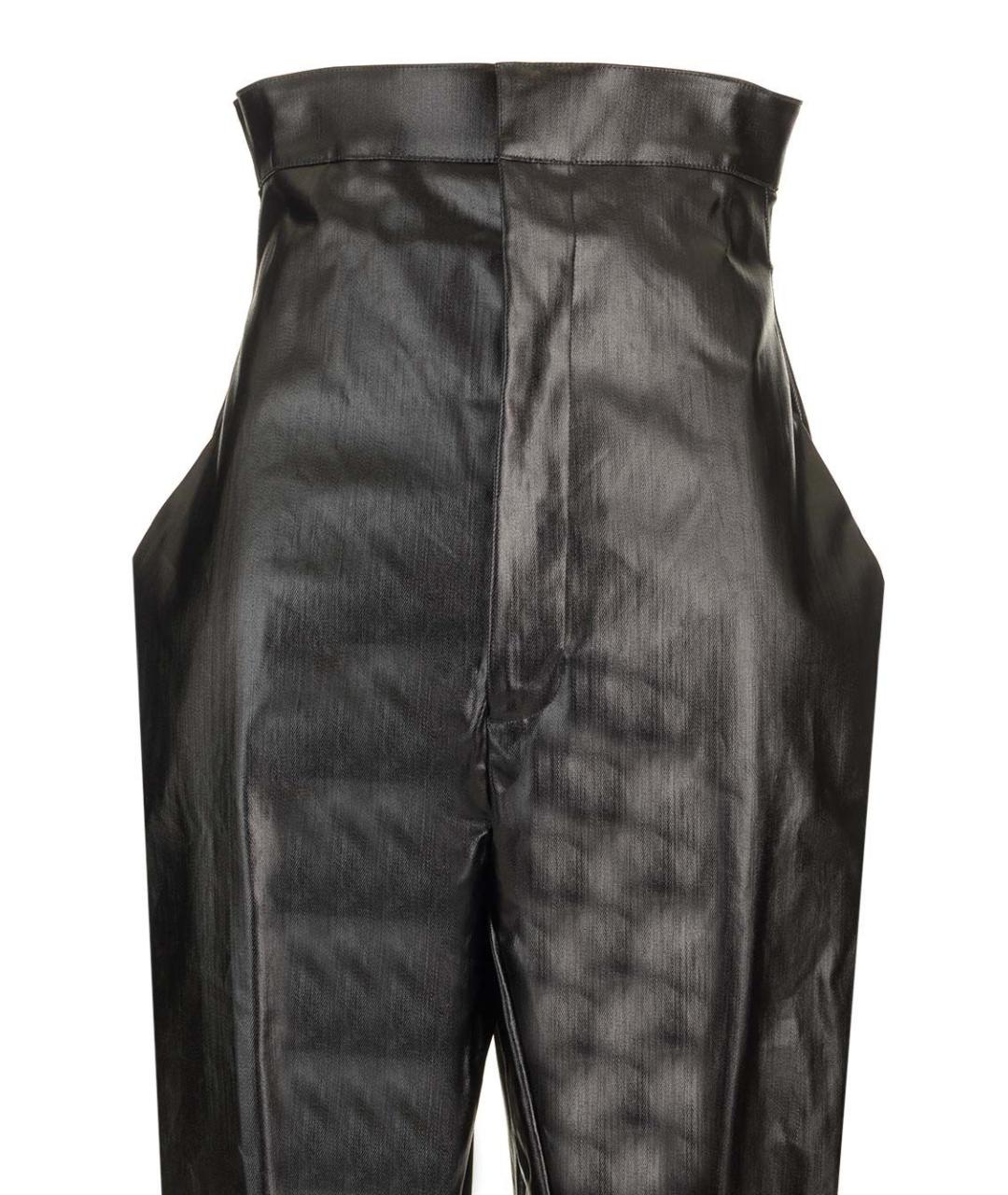 RICK OWENS Черные хлопковые прямые брюки, фото 4