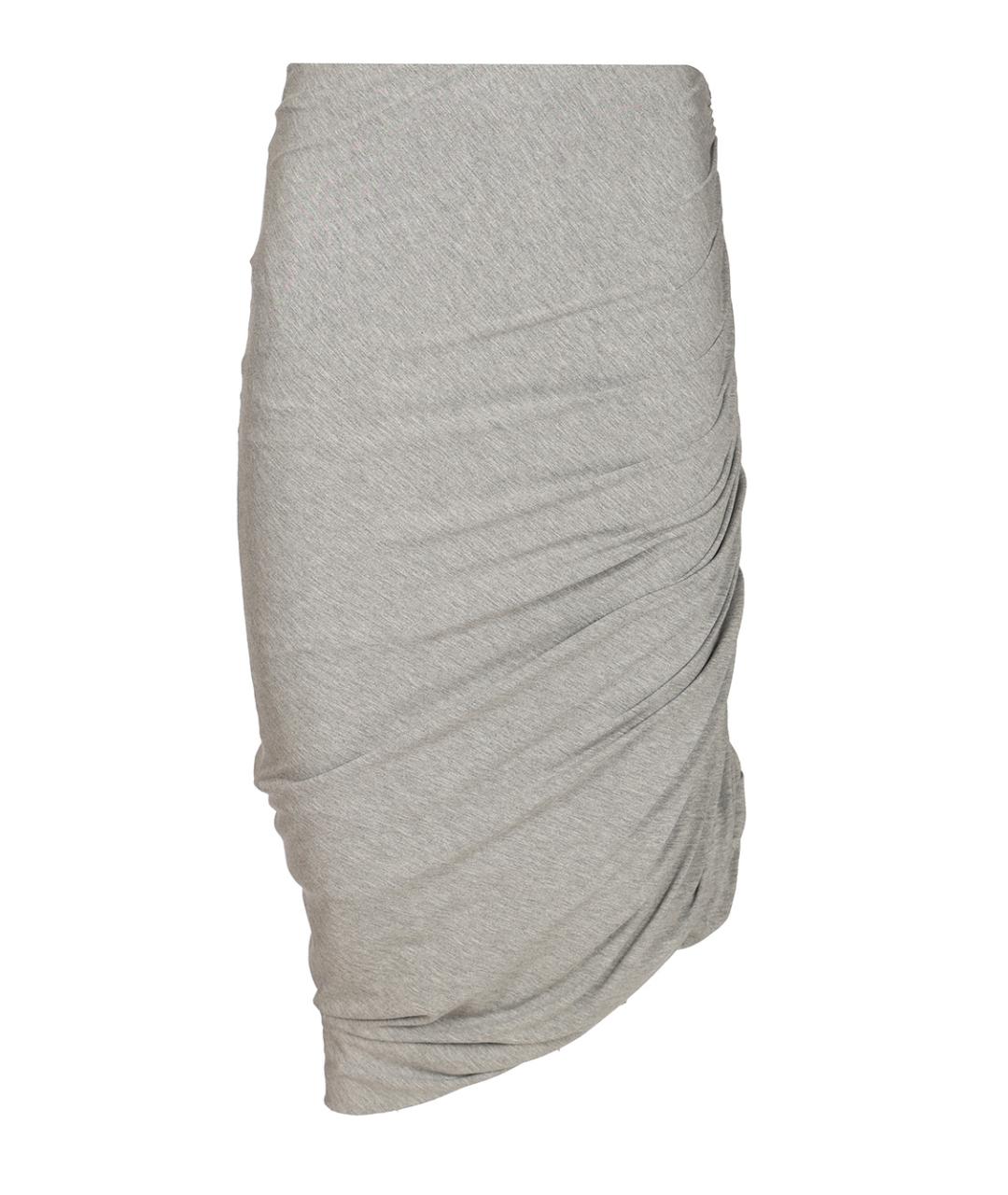 THE ATTICO Серая вискозная юбка миди, фото 1