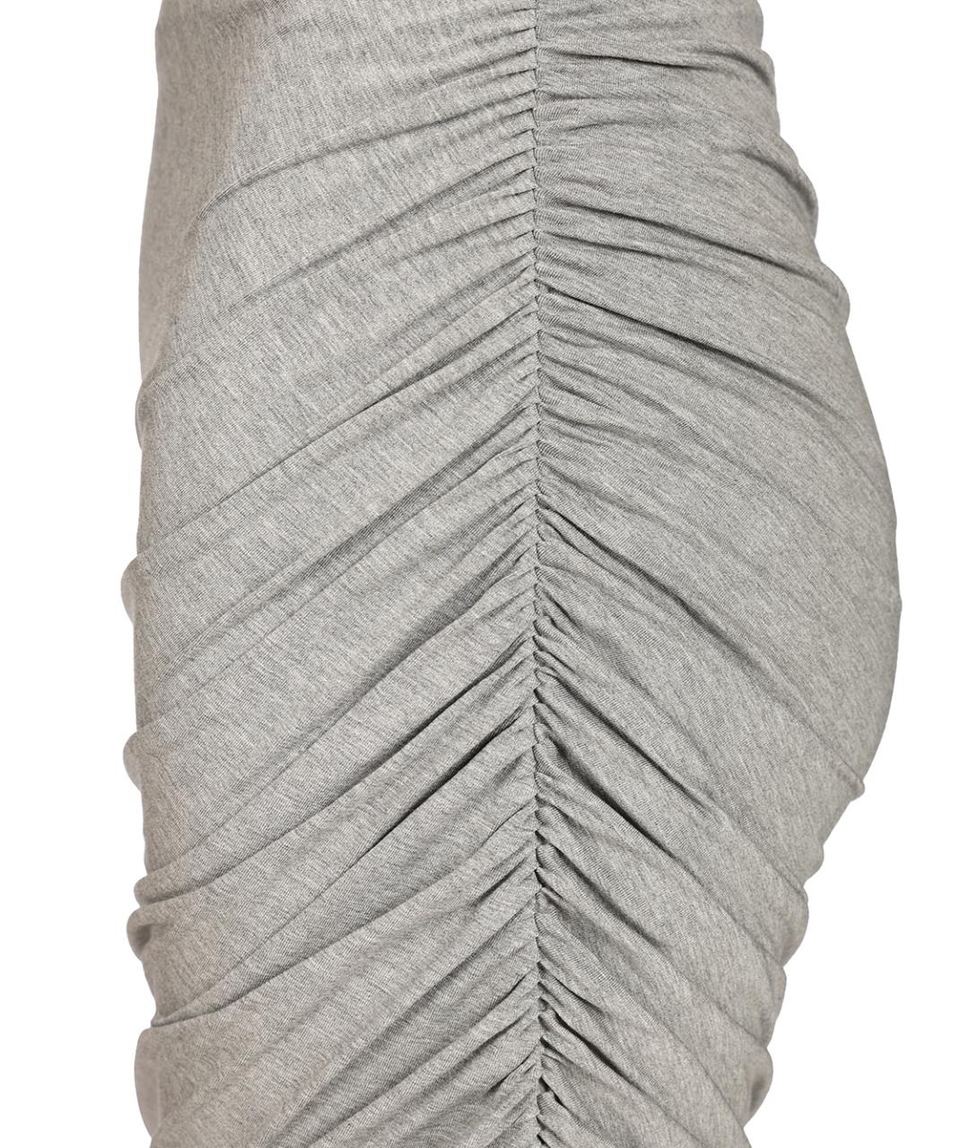 THE ATTICO Серая вискозная юбка миди, фото 4