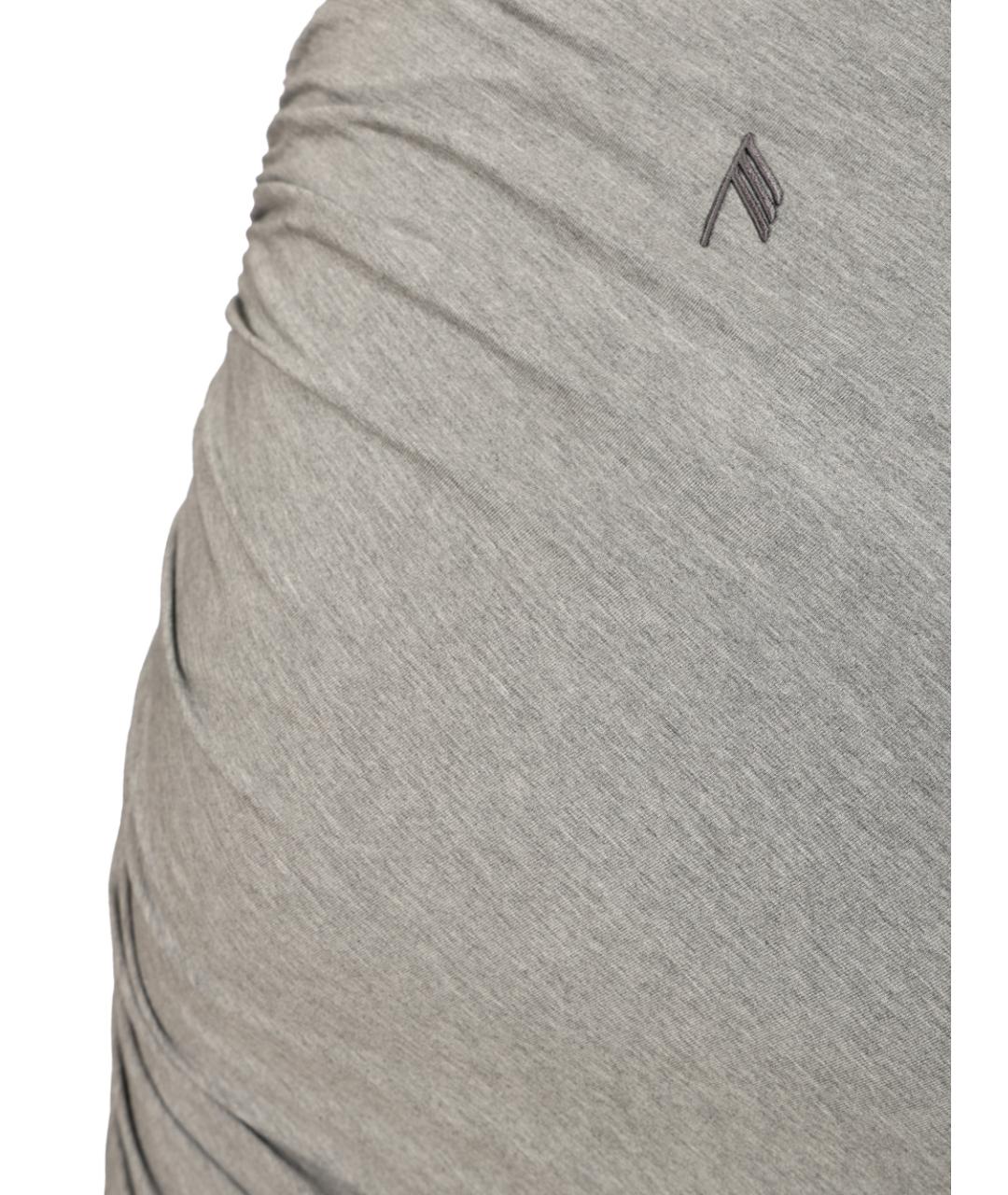 THE ATTICO Серая вискозная юбка миди, фото 5