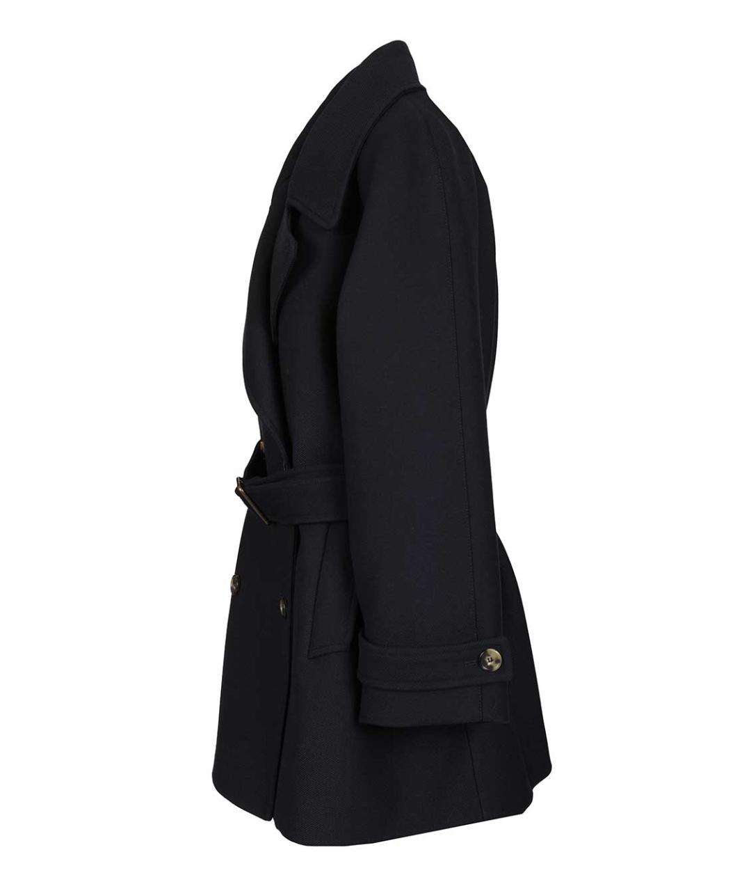 LOEWE Темно-синее шерстяное пальто, фото 3